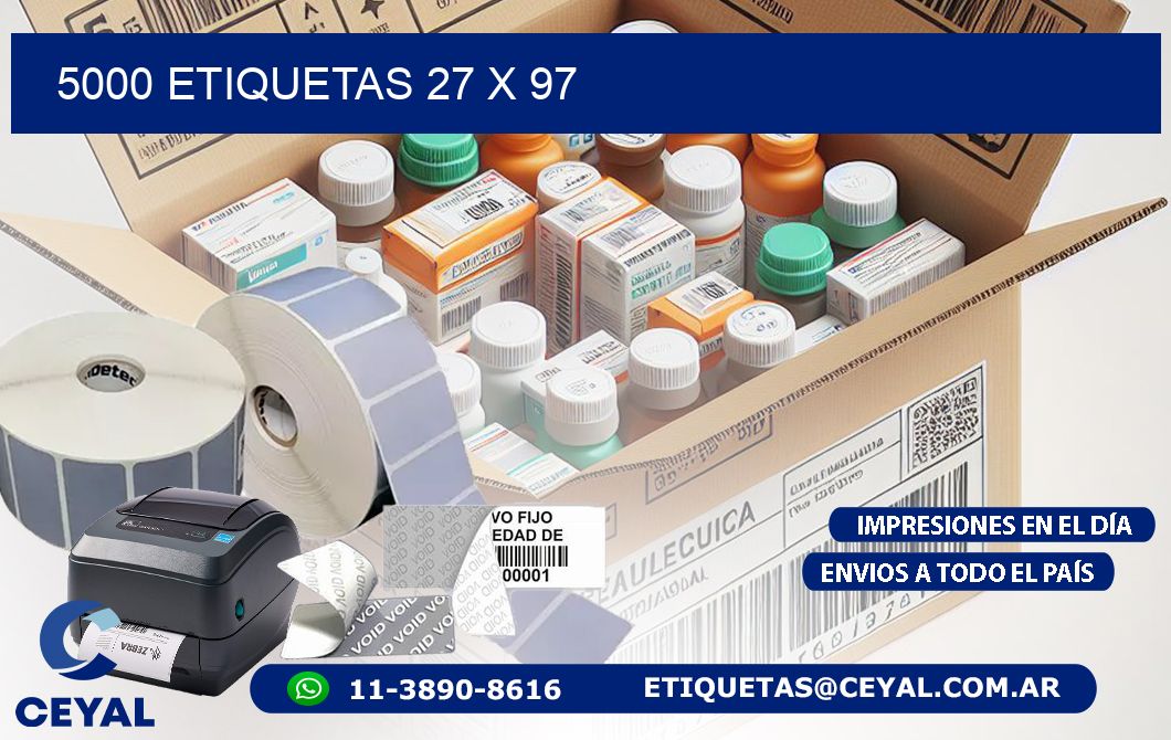 5000 ETIQUETAS 27 x 97