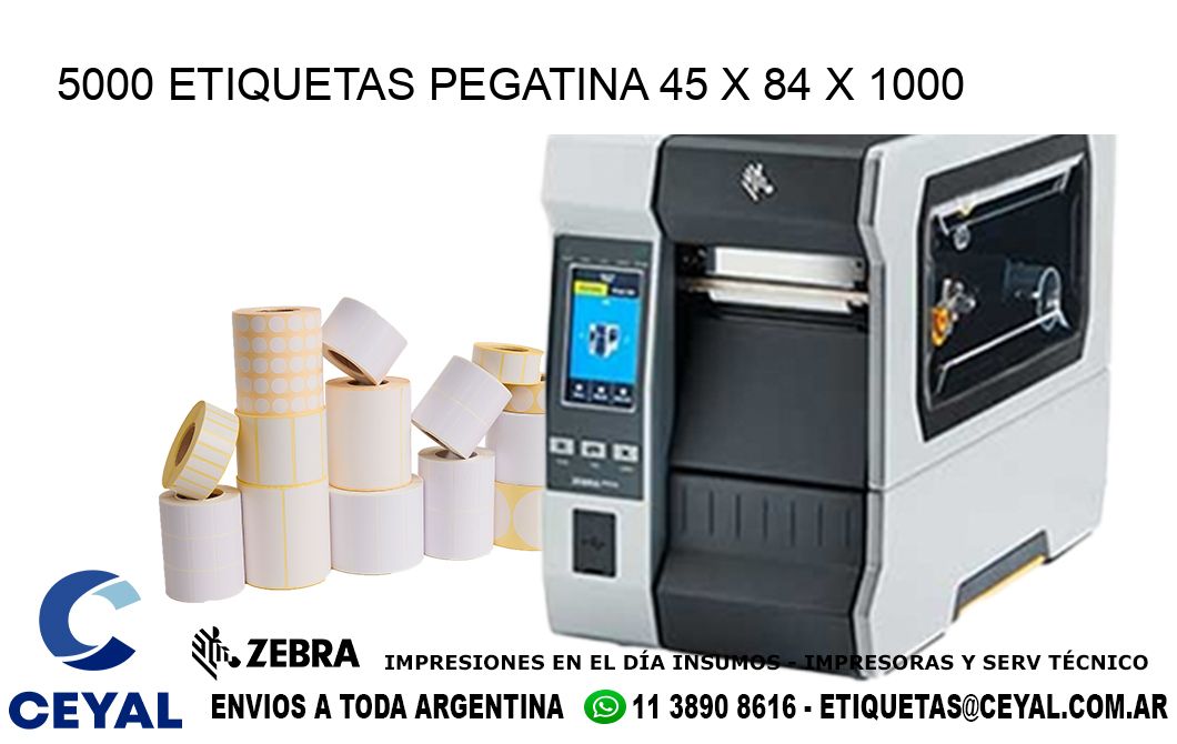 5000 ETIQUETAS PEGATINA 45 x 84 x 1000