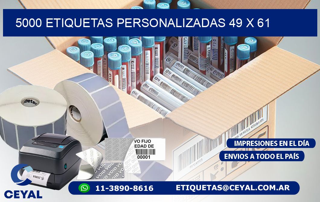 5000 ETIQUETAS PERSONALIZADAS 49 x 61
