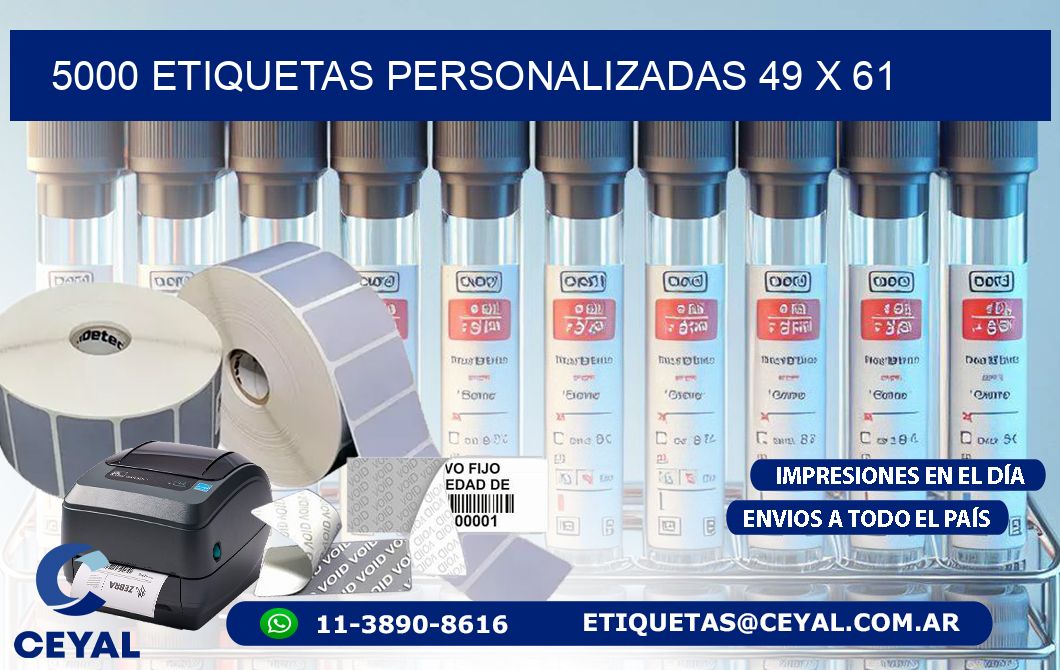 5000 ETIQUETAS PERSONALIZADAS 49 x 61