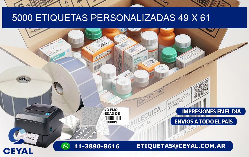 5000 ETIQUETAS PERSONALIZADAS 49 x 61