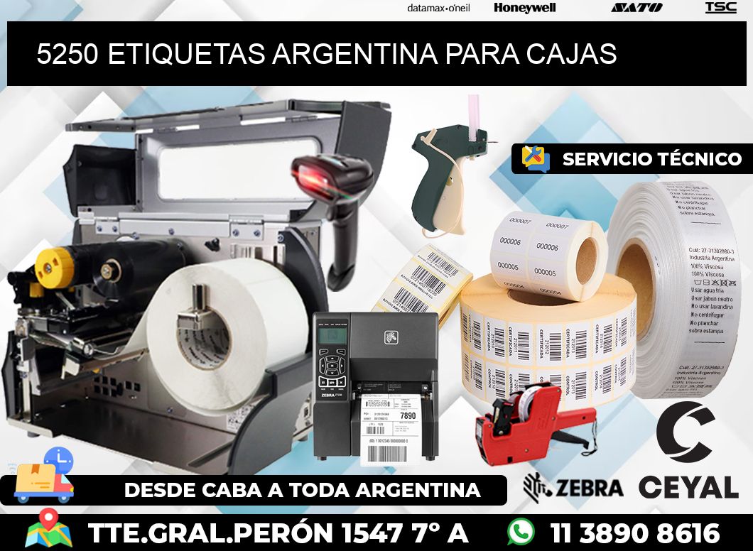 5250 ETIQUETAS ARGENTINA PARA CAJAS