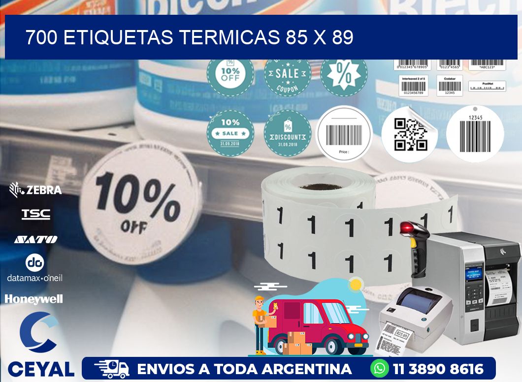 700 ETIQUETAS TERMICAS 85 x 89