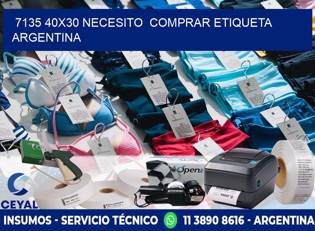 7135 40X30 NECESITO  COMPRAR ETIQUETA ARGENTINA
