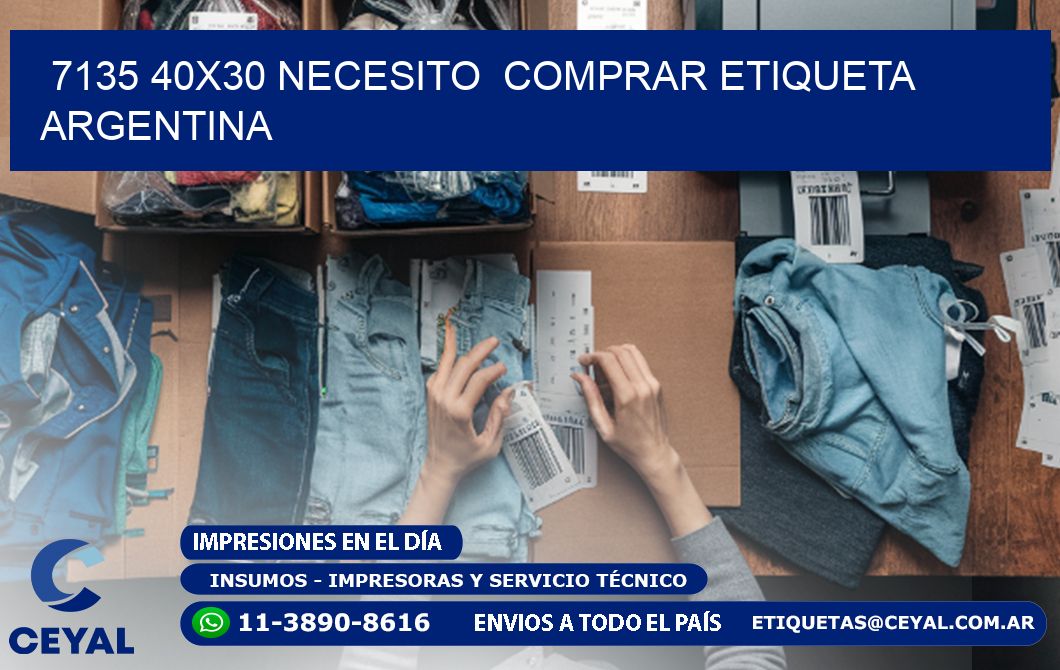 7135 40X30 NECESITO  COMPRAR ETIQUETA ARGENTINA