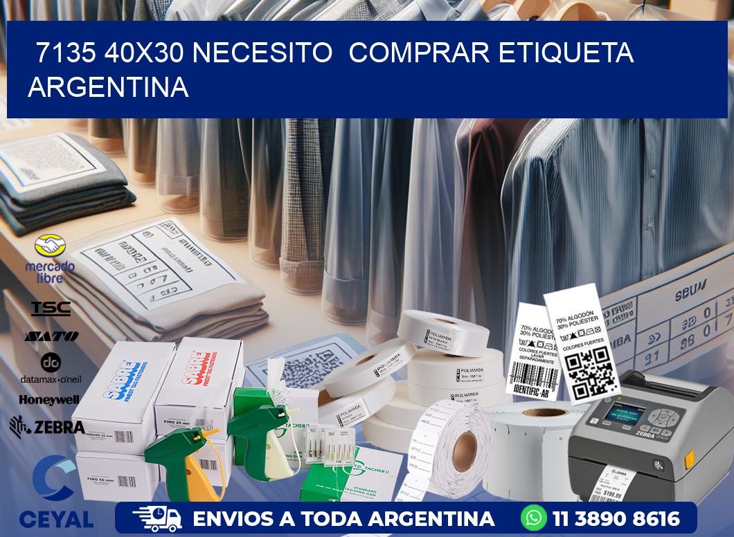 7135 40X30 NECESITO  COMPRAR ETIQUETA ARGENTINA