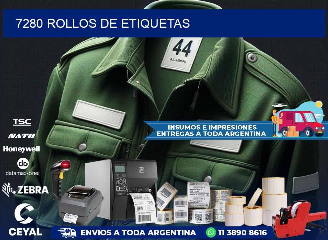 7280 ROLLOS DE ETIQUETAS