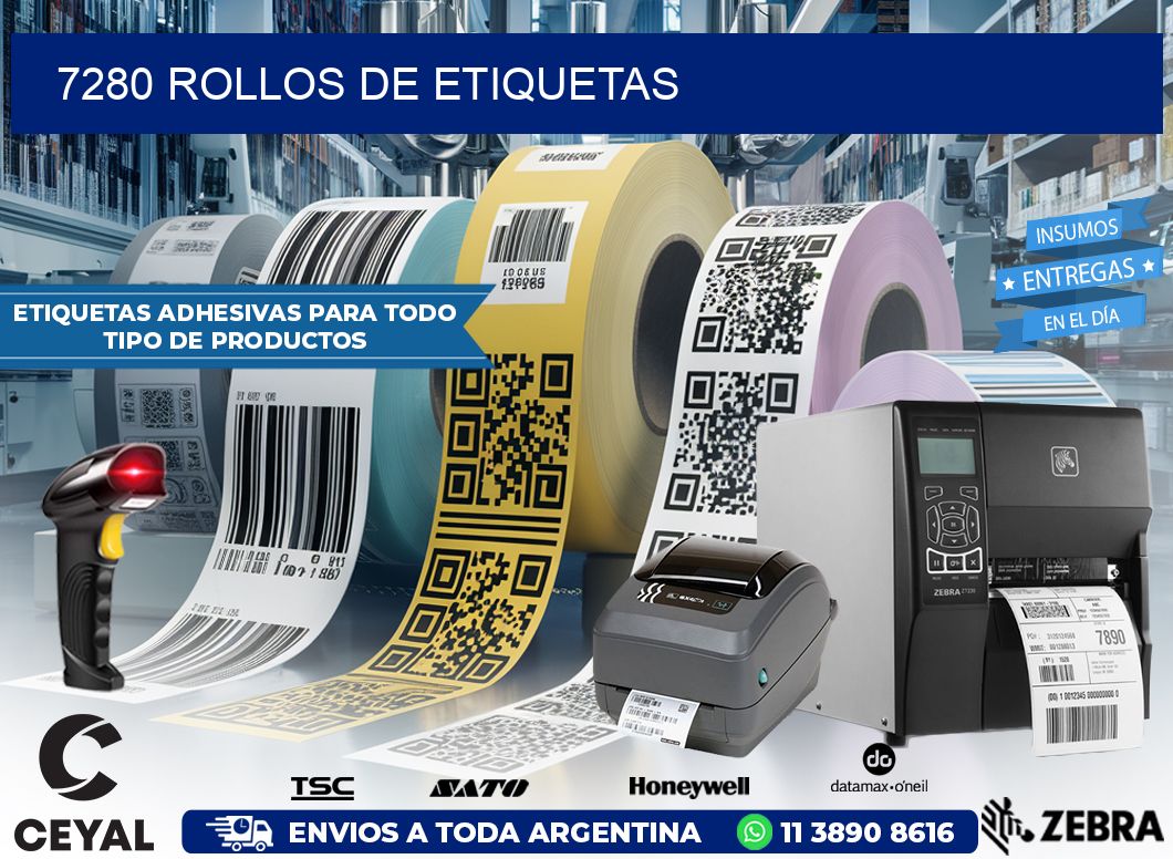 7280 ROLLOS DE ETIQUETAS