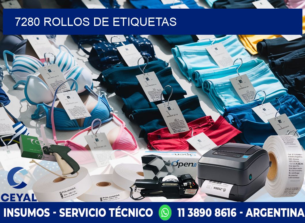 7280 ROLLOS DE ETIQUETAS