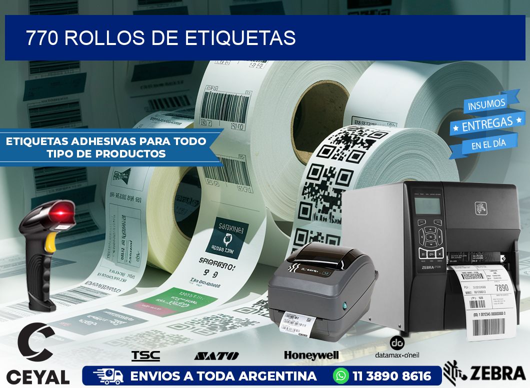 770 ROLLOS DE ETIQUETAS
