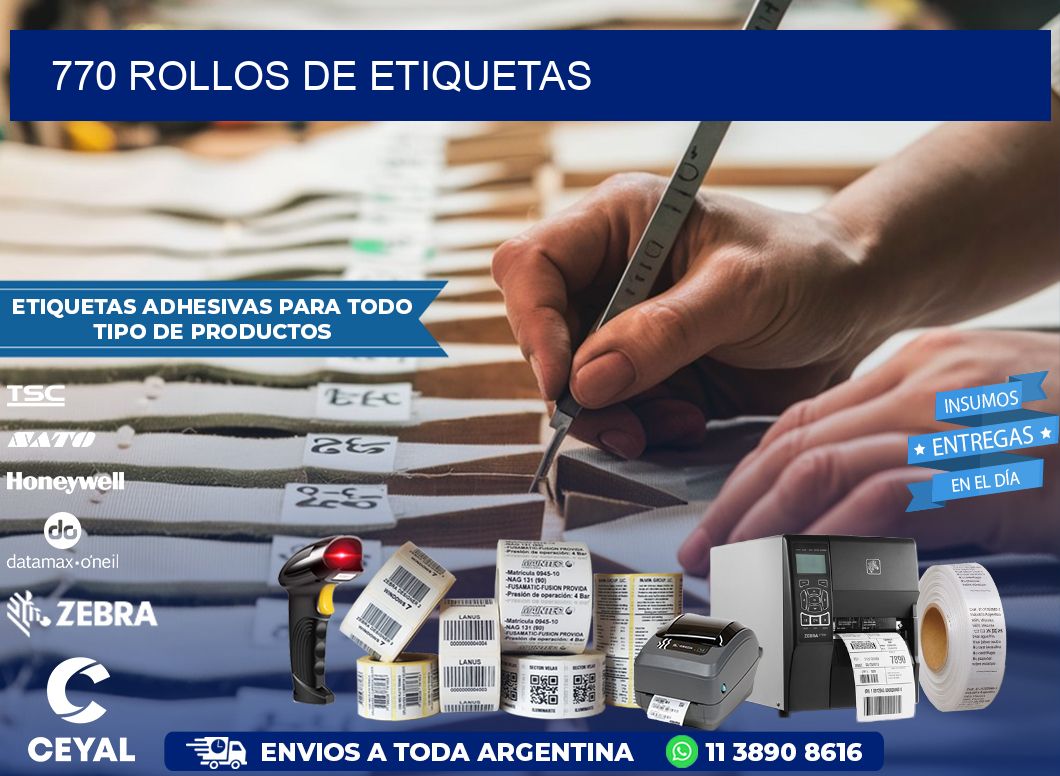 770 ROLLOS DE ETIQUETAS