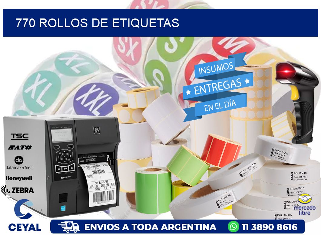 770 ROLLOS DE ETIQUETAS