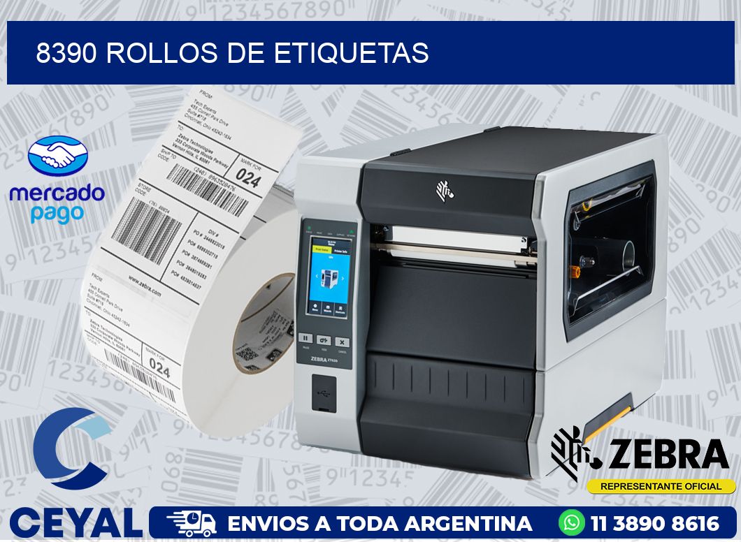 8390 ROLLOS DE ETIQUETAS