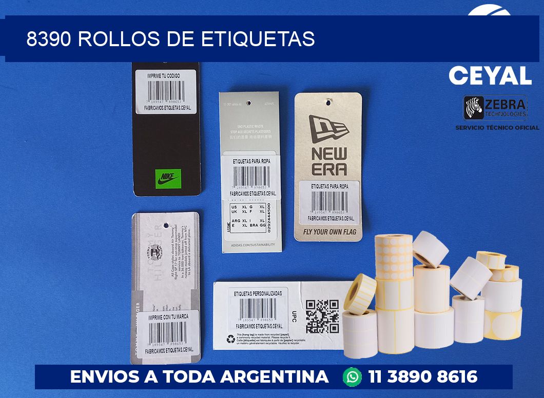 8390 ROLLOS DE ETIQUETAS