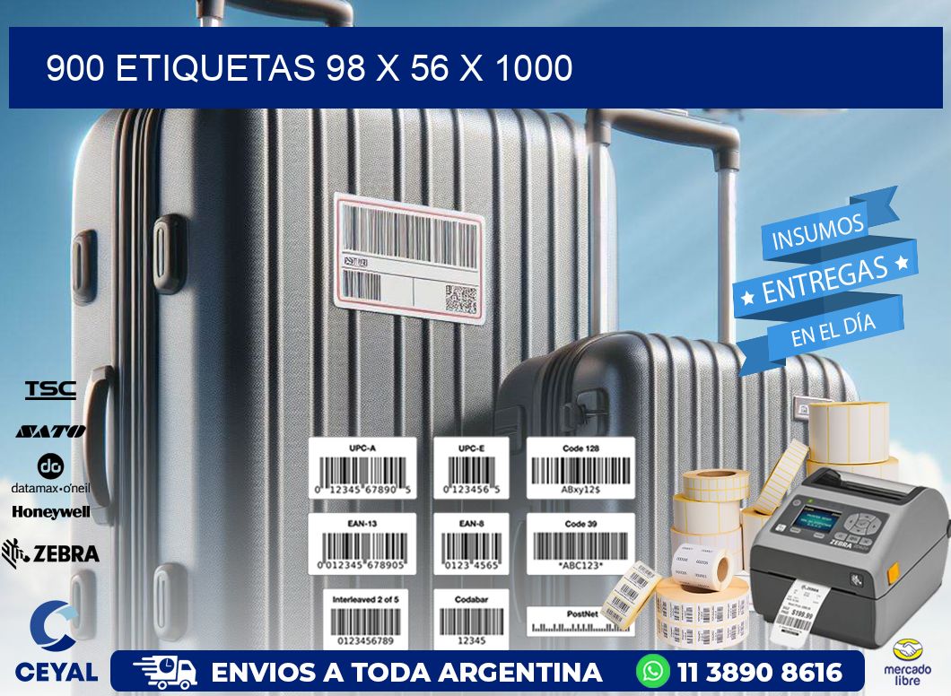 900 ETIQUETAS 98 x 56 x 1000