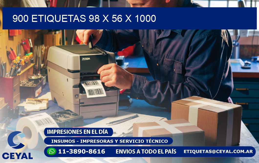 900 ETIQUETAS 98 x 56 x 1000