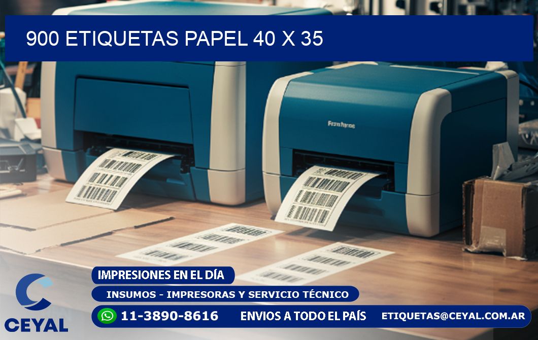 900 ETIQUETAS PAPEL 40 x 35
