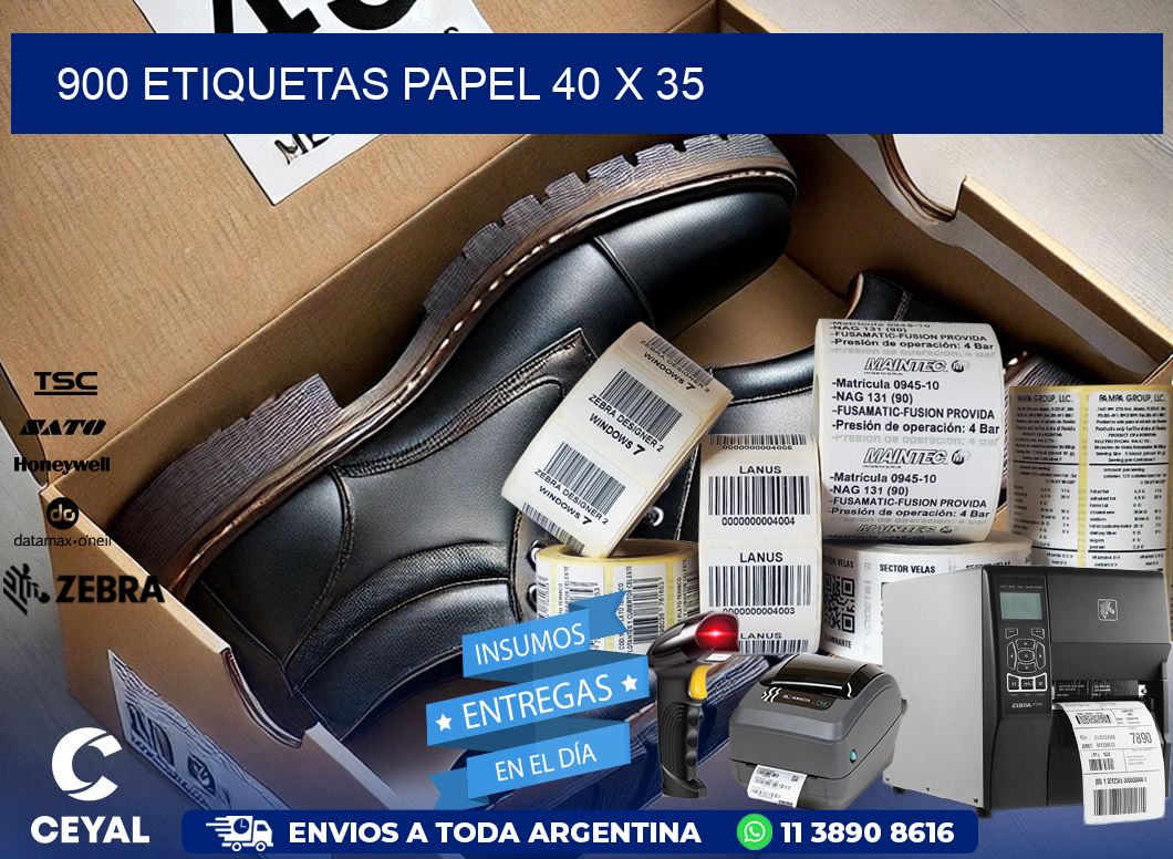 900 ETIQUETAS PAPEL 40 x 35