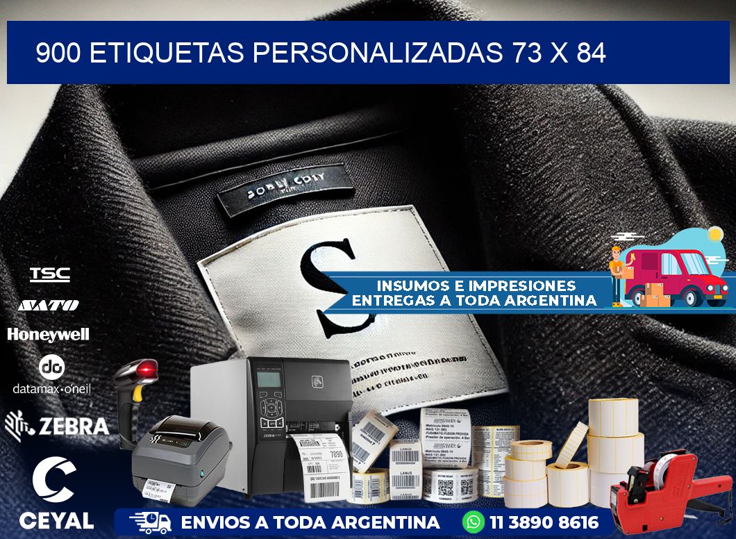 900 ETIQUETAS PERSONALIZADAS 73 x 84