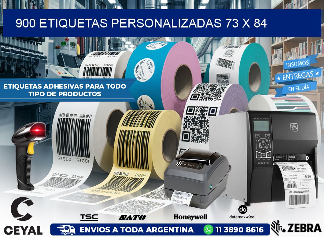 900 ETIQUETAS PERSONALIZADAS 73 x 84