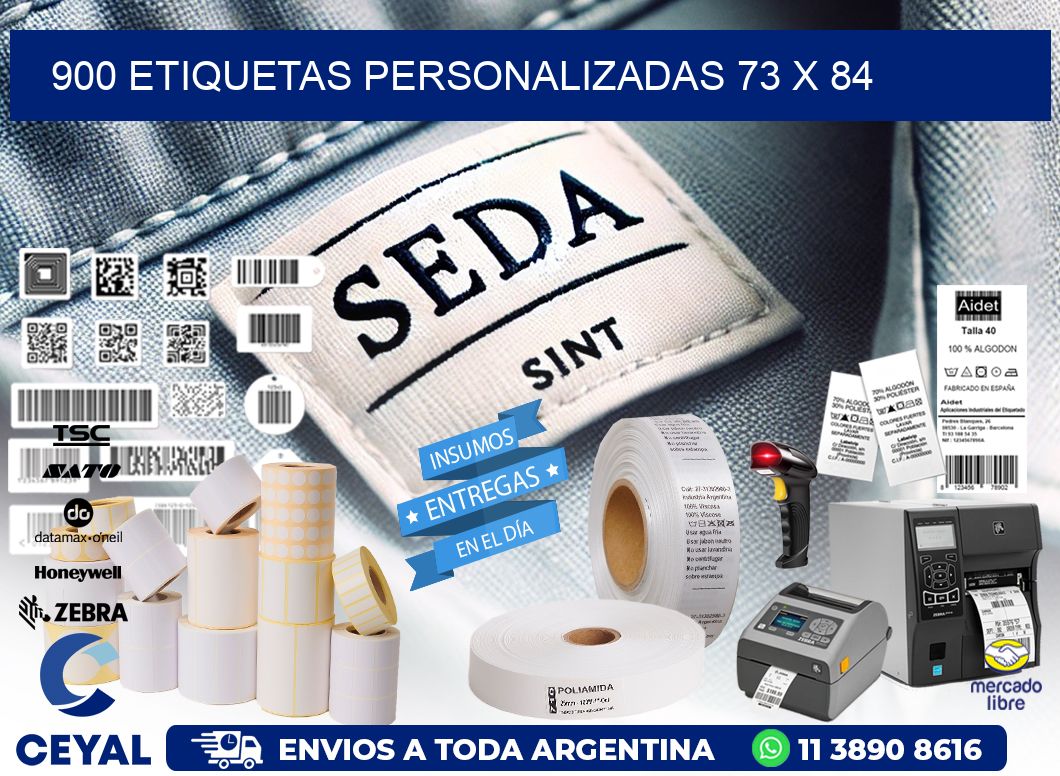 900 ETIQUETAS PERSONALIZADAS 73 x 84