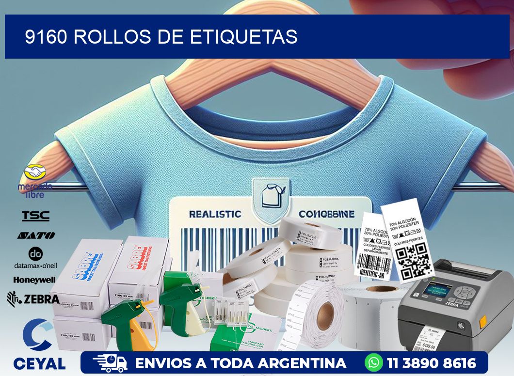 9160 ROLLOS DE ETIQUETAS