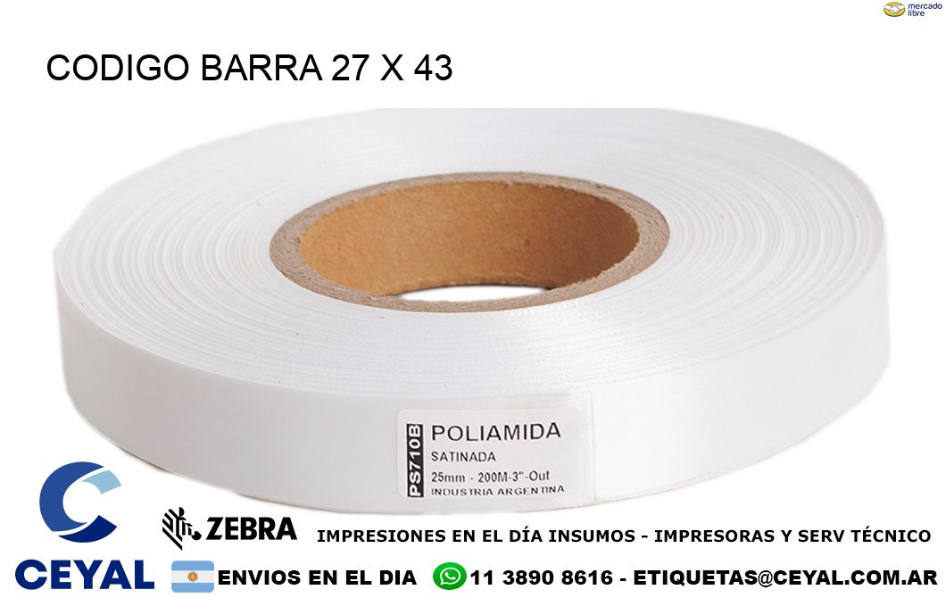 CODIGO BARRA 27 x 43