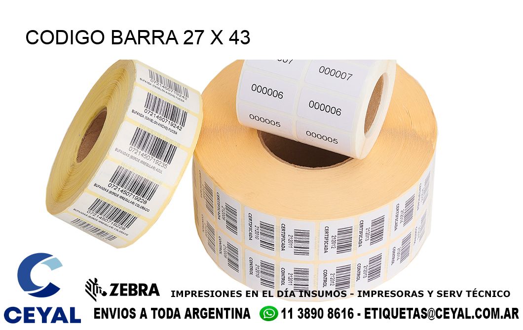 CODIGO BARRA 27 x 43