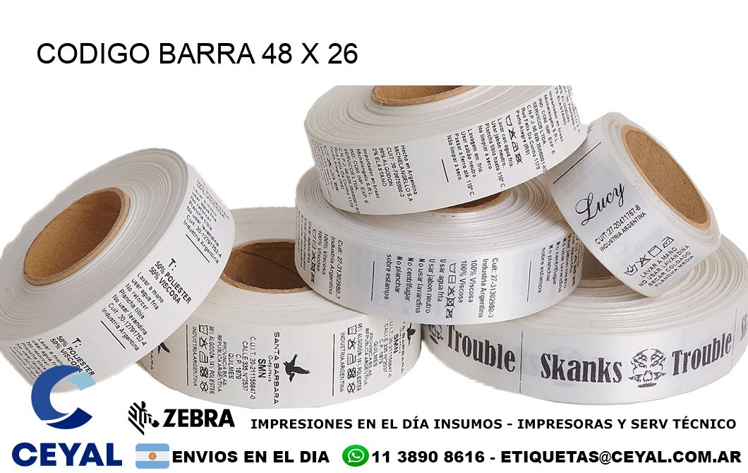 CODIGO BARRA 48 x 26