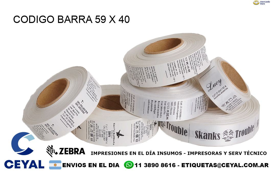 CODIGO BARRA 59 x 40