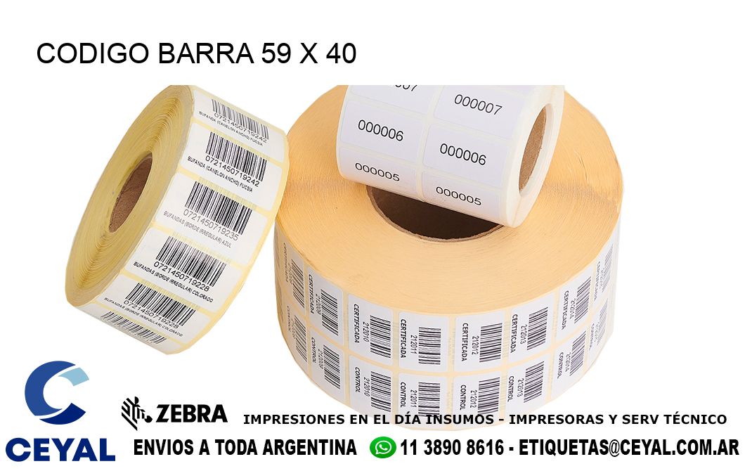 CODIGO BARRA 59 x 40