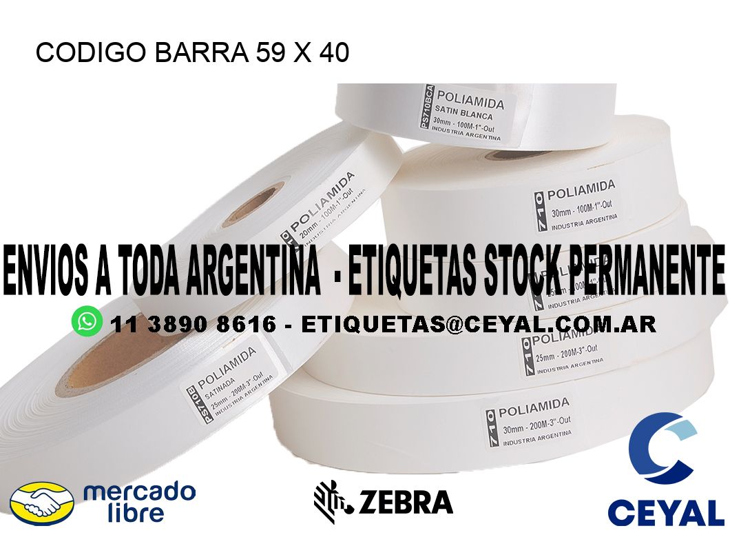 CODIGO BARRA 59 x 40