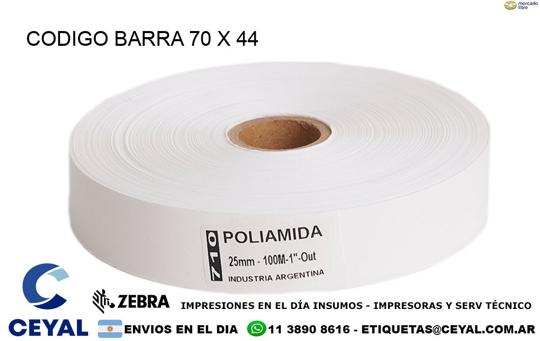 CODIGO BARRA 70 x 44