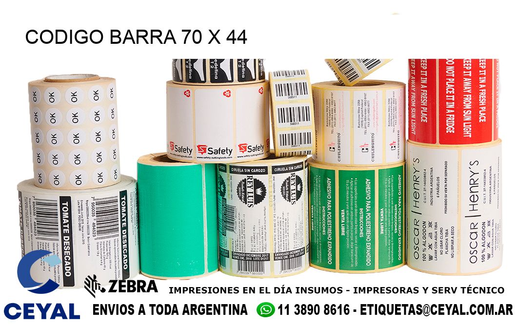CODIGO BARRA 70 x 44