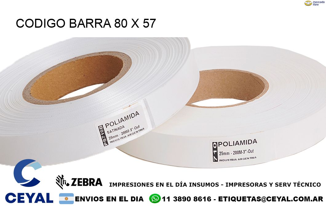 CODIGO BARRA 80 x 57