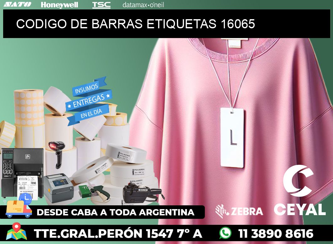 CODIGO DE BARRAS ETIQUETAS 16065