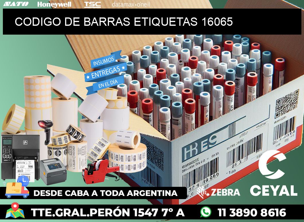 CODIGO DE BARRAS ETIQUETAS 16065