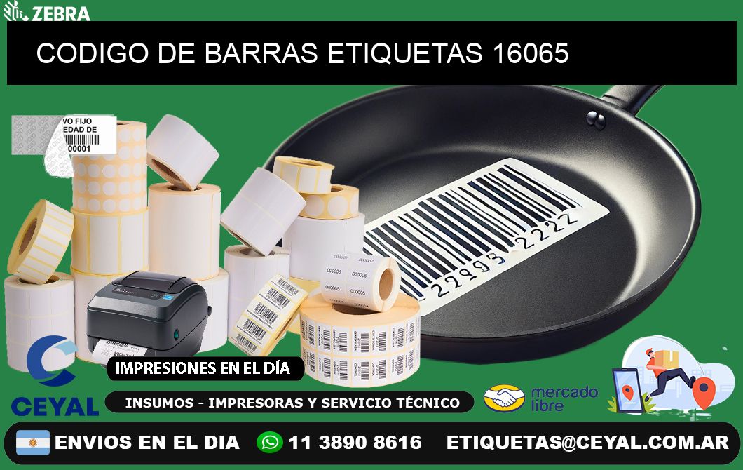 CODIGO DE BARRAS ETIQUETAS 16065