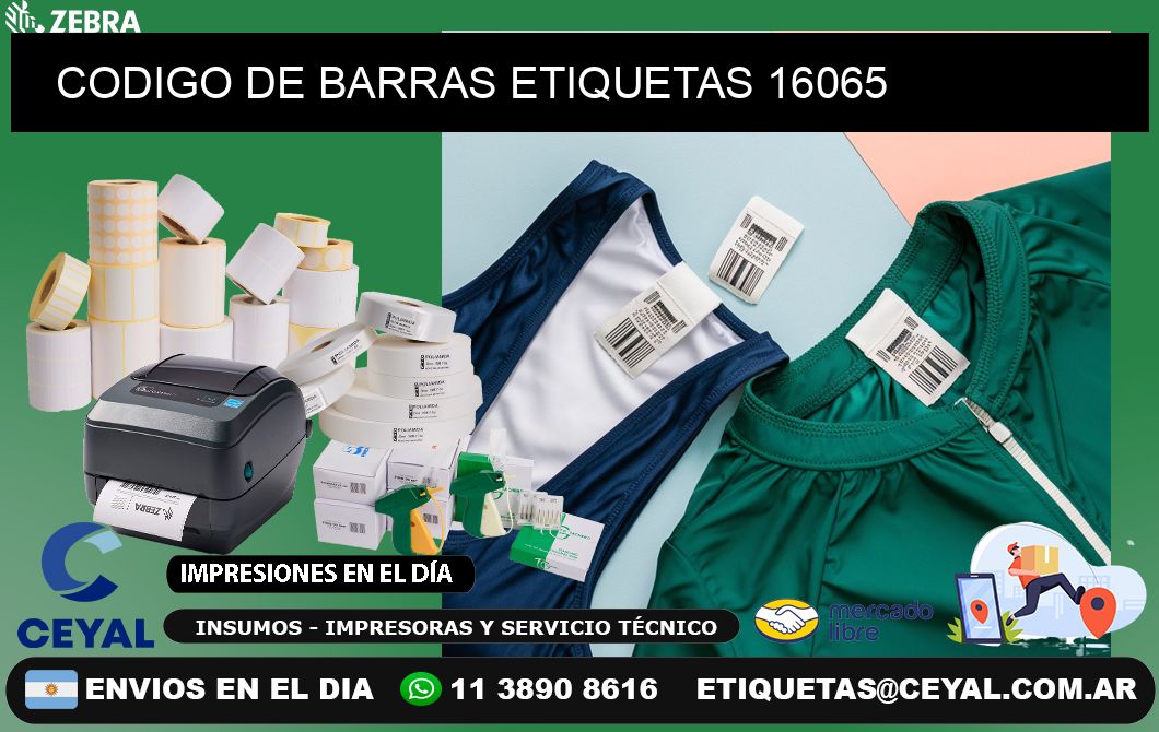 CODIGO DE BARRAS ETIQUETAS 16065