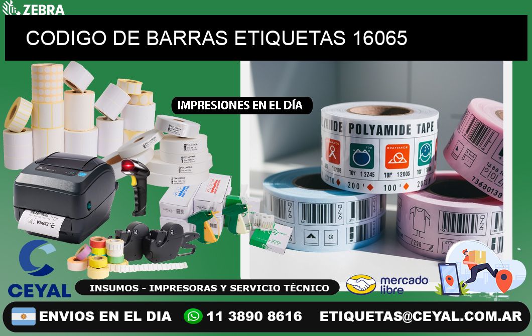 CODIGO DE BARRAS ETIQUETAS 16065