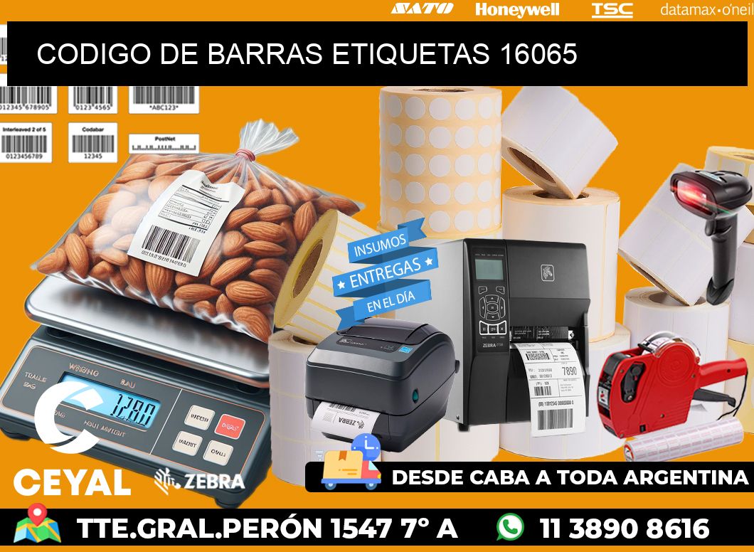 CODIGO DE BARRAS ETIQUETAS 16065
