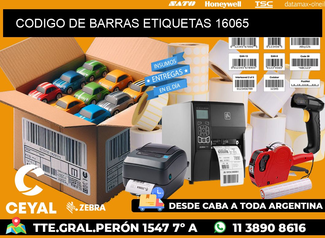 CODIGO DE BARRAS ETIQUETAS 16065