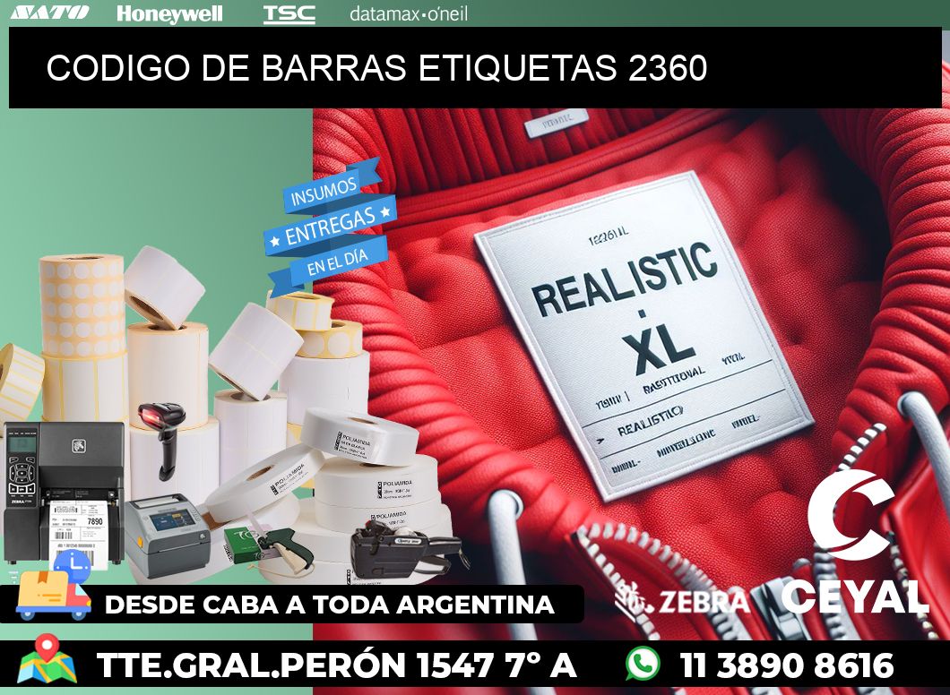 CODIGO DE BARRAS ETIQUETAS 2360