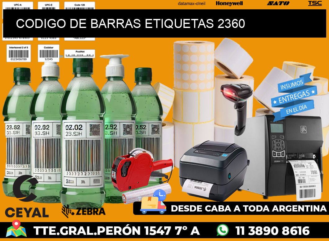 CODIGO DE BARRAS ETIQUETAS 2360