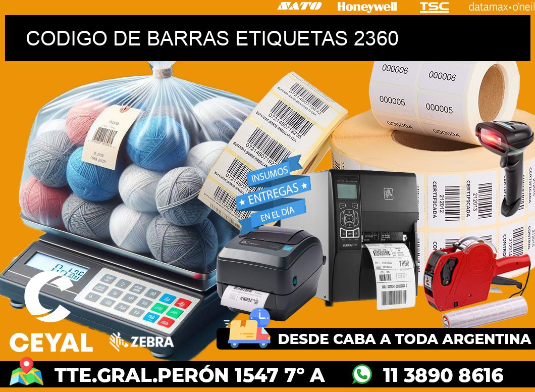 CODIGO DE BARRAS ETIQUETAS 2360