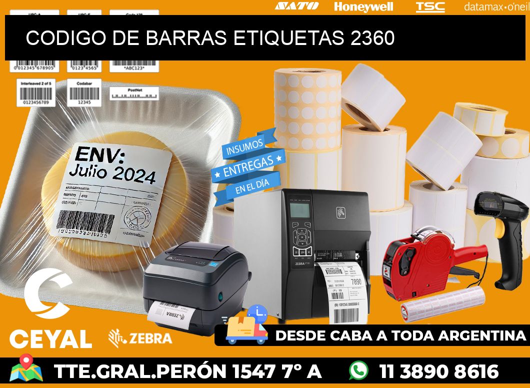 CODIGO DE BARRAS ETIQUETAS 2360