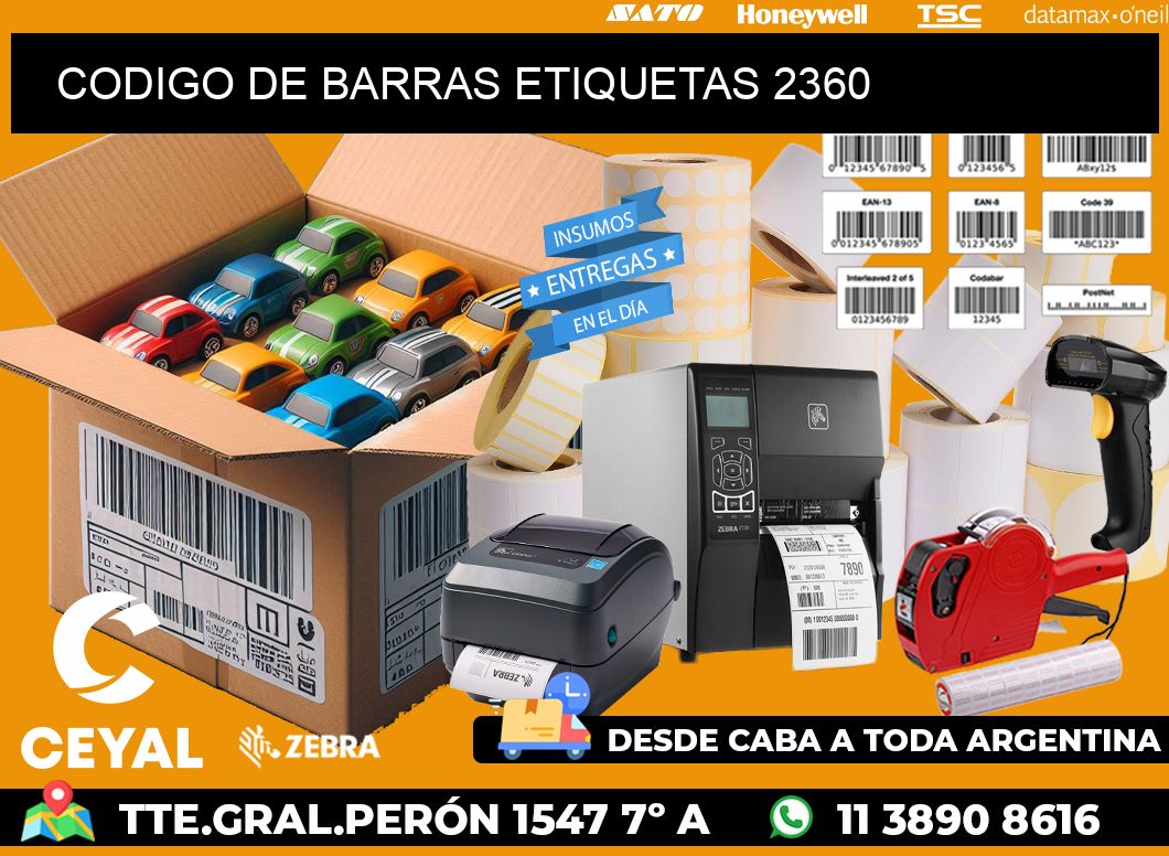 CODIGO DE BARRAS ETIQUETAS 2360