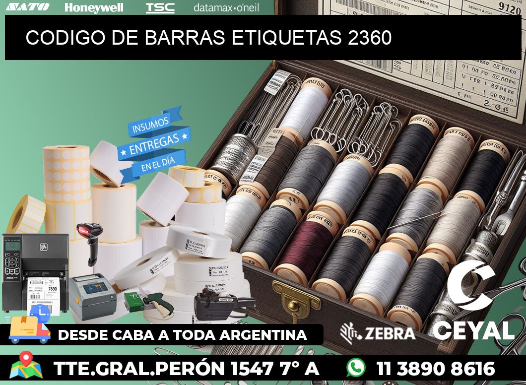 CODIGO DE BARRAS ETIQUETAS 2360