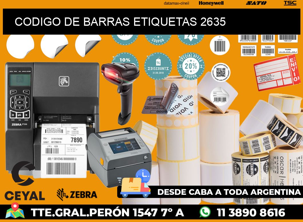 CODIGO DE BARRAS ETIQUETAS 2635