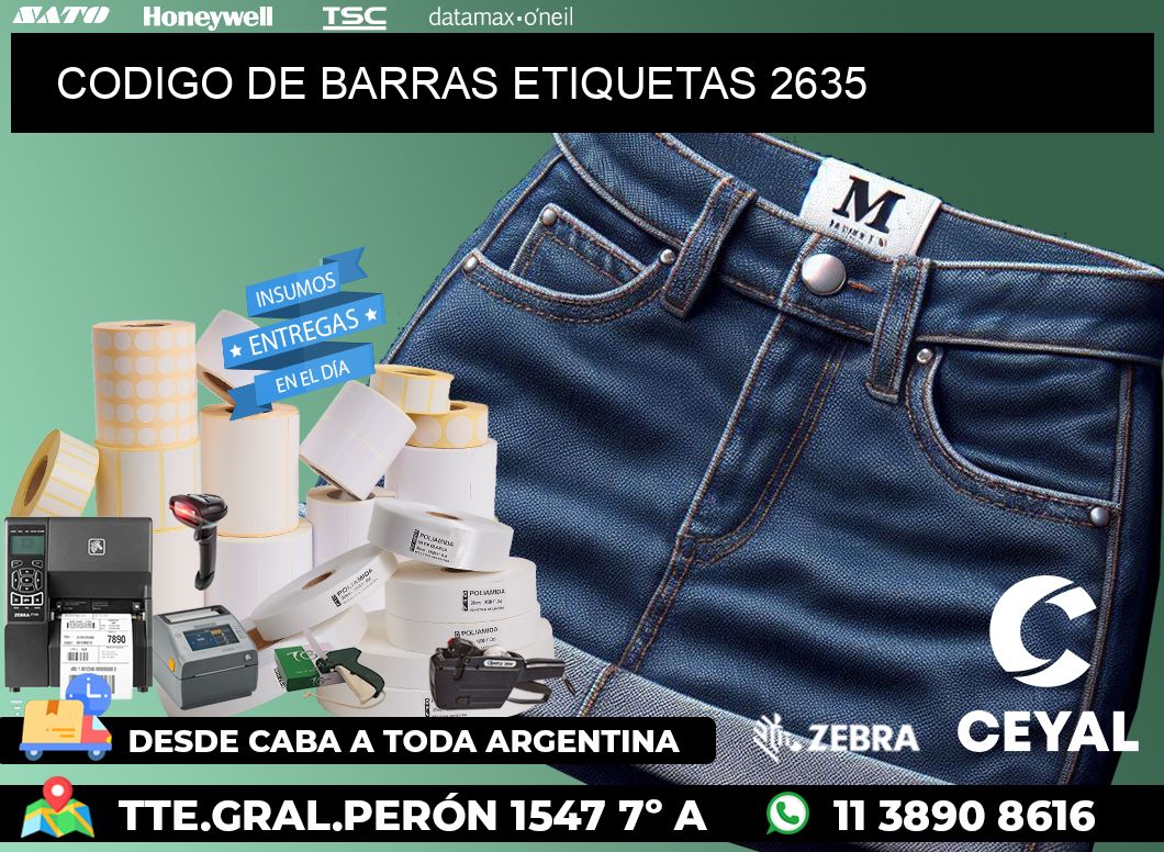 CODIGO DE BARRAS ETIQUETAS 2635